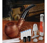 Ensemble d'outils pour cure-pipes Scotte 3 en 1 en acier inoxydable et bois de rose/tabac à fumer grattoir à pipe nettoyeur de buse outil de bourreur