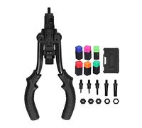 Ensemble d'outils pour écrous à rivets à main | 6 tailles M3 M4 M6 M8 M10 M12 pour métal/bois/auto | Riveteuse manuelle ergonomique avec étui de rangement | Construction en acier