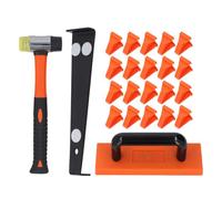 Ensemble d'outils pour revêtement de sol stratifié, 23 pièces, maillet double face CRV, barre de traction en acier, bloc de taraudage avec entretoises de 1/4 po et 1/2 po, kit