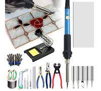 Ensemble d'outils pour verre et mosaïque - Kit de démarrage complet pour travaux manuels sur vitrail, comprend un coupe-verre et un fer à souder pour les amateurs de bricolage et les débutants