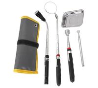Ensemble D'outils Ramassage Magnétique Extensible En 5 Pièces Pour Mécanique Les Projets Comprend Lampe Poche L'outil D'aimant Télescopique En Miroir