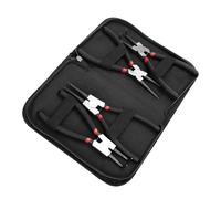 Ensemble d'outils robustes avec poignées ergonomiques et 4 têtes interchangeables dans un étui portable et une pince à circlip