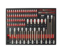 Ensemble D'Outils TRUTZHOLM, Insertion EVA, 102 Pièces, Rouge, 51x40x4cm