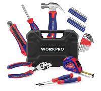 Ensemble d'outils WorkPro 35 pieces Kit d'outils de menage general avec bote a outils de stockage ensemble d'outils de base pour le dortoir d'ap