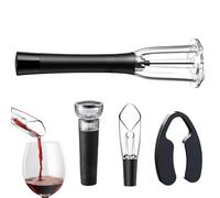 Ensemble d'ouvre-bouteille pour pompe à pression d'air pour vin, extracteur de liège facile avec coupe-bouchon en aluminium, verseur d'aérateur, bouchon de vide