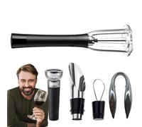 Ensemble d'ouvre-vin à pression d'air, extracteur de bouchon de pompe à air | Décapsuleur de vin réutilisable avec coupe-feuille, aérateur, bouchon sous vide - Tire-bouchon efficace, accessoire de