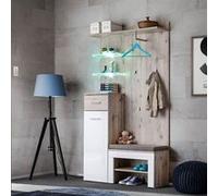 Ensemble Dressing "Gustavo I" 200cm Naturel & Blanc Beige G