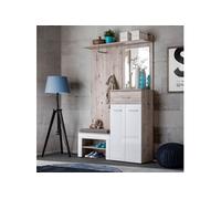 Ensemble dressing "gustavo ii" 200cm naturel & blanc Blanc