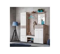 Ensemble dressing "gustavo iii" 200cm naturel & blanc Blanc