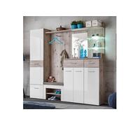 Ensemble dressing "gustavo iv" 210cm naturel & blanc