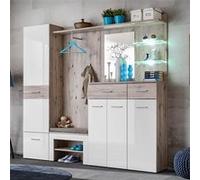 Ensemble Dressing "Gustavo IV" 210cm Naturel & Blanc Beige G