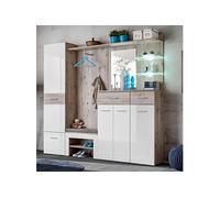 Ensemble Dressing "Gustavo IX" 210cm Naturel & Blanc