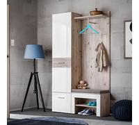 Ensemble Dressing "Gustavo V" 200cm Naturel & Blanc