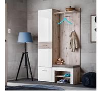 Ensemble Dressing ""Gustavo V"" 200cm Naturel & Blanc