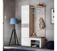 Ensemble dressing "gustavo v" 200cm naturel & blanc