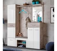 Ensemble Dressing "Gustavo VI" 200cm Naturel & Blanc