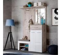 Ensemble Dressing Gustavo VIII 200cm Naturel & Blanc Beige