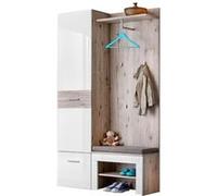 Ensemble dressing "gustavo x" 200cm naturel & blanc Blanc