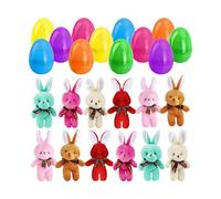 Ensemble d'œufs de Pâques pré-remplis, pendentif lapin en peluche, œufs de vacances prêts à l'emploi avec remplissage doux, cadeau de fête pour pour garçons et filles, réunion de famille, pani