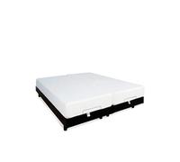 BELLECOUR Ensemble Sommier Électrique + Matelas Mémoire de Forme 21 cm 2 Places 2 x 70x190 cm (ou 140x190 cm) - Tête, Pieds et Buste relevables et télécommande Filaire - Fabriqué en France