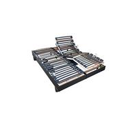 BELLECOUR Ensemble Sommier Électrique + Matelas Mémoire de Forme 21 cm 2 Places 2 x 80x200 cm (ou 160x200 cm) - Tête, Pieds et Buste relevables et télécommande Filaire - Fabriqué en France