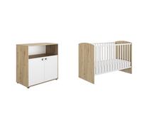 Ensemble duo lit & commode arthur chêne artisan TU