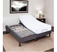 Ensemble Duo Matelas Mousse Accueil Mémoire de forme + Sommiers électriques Athena 2x70x200 cm