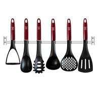 Berlingerhaus BH-6325 Lot de 7 ustensiles de cuisine avec support mural Bordeaux