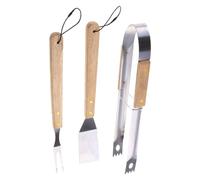 Ensemble d'ustensiles de barbecue avec poignée en bois pour barbecue, spatules et fourchettes pour camping, jardin, barbecue