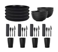 Ensemble d'ustensiles de camping - Couvoirs de voyage portables, cuillères réutilisables Couteaux Forks, kit de désordre de randonnée de randonnée pour un barbecue en plein air, pique-nique, apparteme