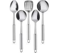 Ensemble d'ustensiles de cuisine en acier inoxydable - 5 pièces Cuillères de service