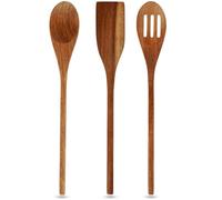 Ensemble d'ustensiles de cuisine en bois - EXCELLENT HOUSEWARE - 3 pièces - Bois d'acacia - Cuillère universelle