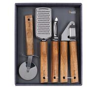 Ensemble d'ustensiles de cuisine en bois HUSLA, 4 pièces