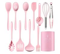 Ensemble d'ustensiles de cuisine en silicone résistant à la chaleur - Outils de cuisine tout-en-un antidérapants avec cuillères, spatules et plus encore - Disponible en ensembles de 12/15/32 pièces