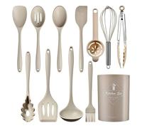 Ensemble d'ustensiles de cuisine en silicone résistant à la chaleur - Outils de cuisine tout-en-un antidérapants avec cuillères, spatules et plus encore - Disponible en ensembles de 12/15/32 pièces