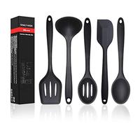 Ensemble d'ustensiles de cuisine en Silicone, spatule/tourneur/cuillère de service/louche à soupe/cuillère à fente, pour la maison et le Camping
