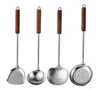 Ensemble d'ustensiles de cuisine en titane pur - spatule, louche, passoire et cuillère à riz, ustensiles de cuisine sans métaux lourds de qualité alimentaire