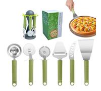 Ensemble d'ustensiles de cuisine Outil à pizza, pelle à pizza et cutter - Pelle à pizza résistante à la température,Outil à pizza Design ergonomique Pelle à pizza facile à manipuler pour cuisinier