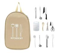 Ensemble D'ustensiles De Cuisine pour Camping | Set Pelle Cuisine Extérieur,Ustensiles pour Hommes Femmes Randonnée Pique-Nique BBQ Extérieur