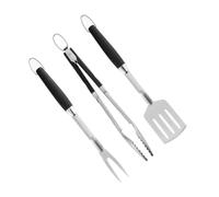 Ensemble d'ustensiles de Gril en Acier Inoxydable, 3 pièces, Fourchette Barbecue, Pinces, spatule à Griller, Outil Multifonction Portable, Outils Cuisine