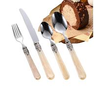 Ensemble D'ustensiles De Service - Ensembles De Couverts en Acier Inoxydable, Kit D'ustensiles De Cuisine Robustes | Ensemble D'argenterie De Cuisine Avec Poignée Humanisée, Cuisine Adaptée À Usage