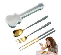 Ensemble D'ustensiles De Service - Service De Couverts En Acier Inoxydable Avec Porte-Couverts - Ensemble d'Ustensiles de Cuisine Compacts Gain de Place pour Maison, École, Fêtes et Restauration