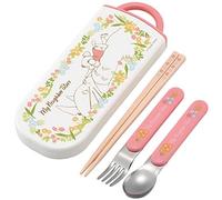 Ensemble d'ustensiles My Neighbor Totoro - Comprend fourchette, cuillère, baguettes et étui de transport - Design japonais authentique - Durable, passe au lave-vaisselle - Totoro and Mei