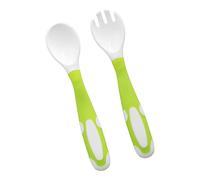 Ensemble d'ustensiles pour bébé, Ensemble de Cuillères à Fourchette pour bébé en Silicone Facile à Nettoyer avec étui pour l'auto-alimentation