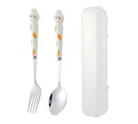 Ensemble d'ustensiles pour manger - 8,27 x 2,17 x 0,98 po Kit de couverts en acier inoxydable | Sommelier de fourchette de cuillère dans une boîte à couverts portable