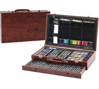 Ensemble d'œuvres d'art dans un coffret en bois