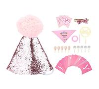 Ensemble écharpe et Chapeau d’Anniversaire pour Chien avec nœud Papillon réglable et Banderole « Joyeux Anniversaire », Fournitures de fête en Polyester Doux pour Chiens de Petite