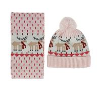 Ensemble écharpe unisexe de Noël long doux chaud épais tissu tressé pour temps froid hiver noël festival petit garçon chapeau
