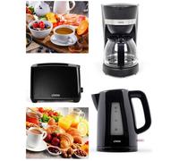 Ensemble électroménager 3-en-1 - LIVOO - Bouilloire/Grille-pain/Cafetière - Bouilloire 1,7 L - 2200 W - Grille-pain 2 fentes