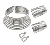 Ensemble élégant collier doré inspiré du long cou tribu tendance ethnique collier ras du cou et pendentif d'oreille pour les amateurs de mode acrylique